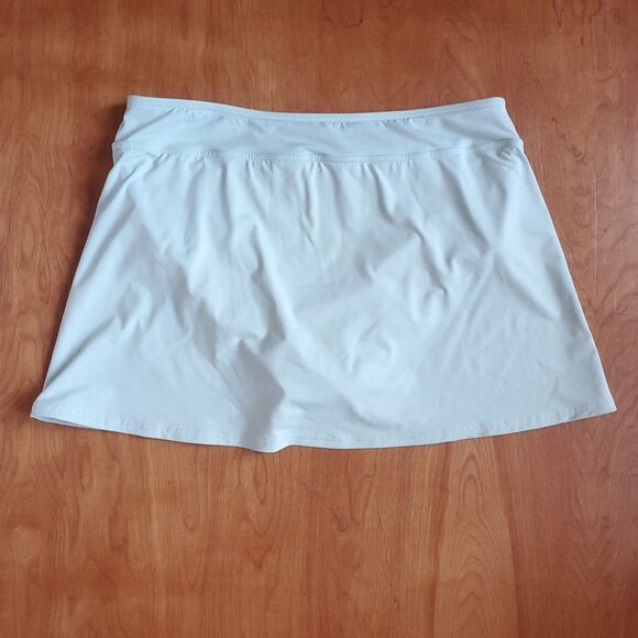 Lands End Tummy Control Swim Skirt Size 12 Mint Sea Green Bottoms Brief Skort - Picture 2 of 7
